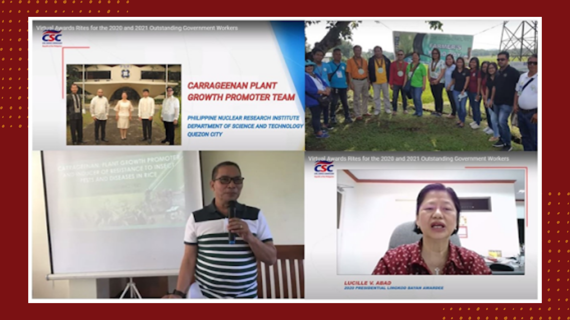 Carrageenan PGP Team wins 2020 Presidential Lingkod Bayan Award